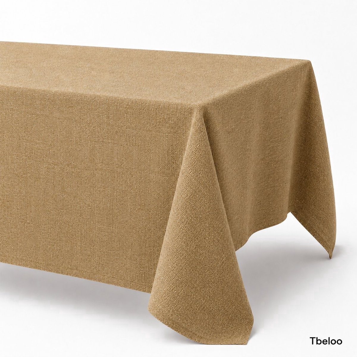 Tbeloo Tafelkleed Linnenlook Waterafstotend 150x240 cm, Bruin