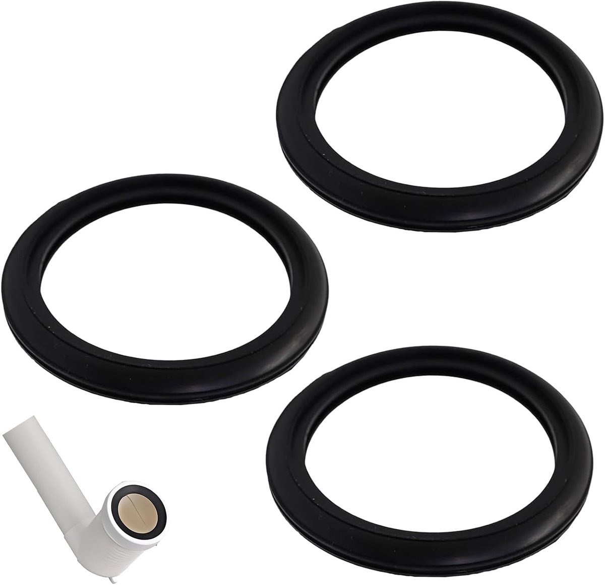 Pack of 3 pipe seals for Geberit, flush tube seal (Ø 55/42 mm), compatible with models 362.771.001, concealed flush - ShopVlot