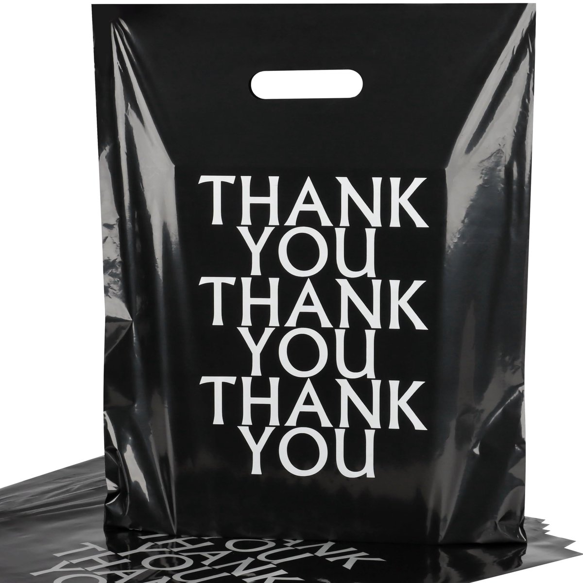 Plastic boodschappentassen 100 stuks - 38 x 30 cm - duurzaam zwart - ideale kledingtassen voor winkelen - ShopVlot