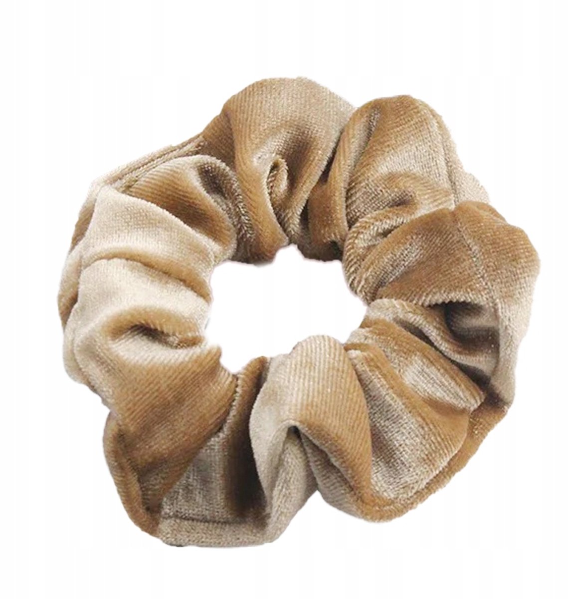 Grote Beige Bruine Velours Haar Scrunchie Elastische Fijn voor Haar