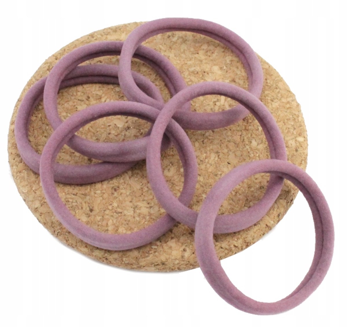 Lycra Haarbandjes Set - 6 Stuks - Sterk & Elastisch - Pruimkleurig