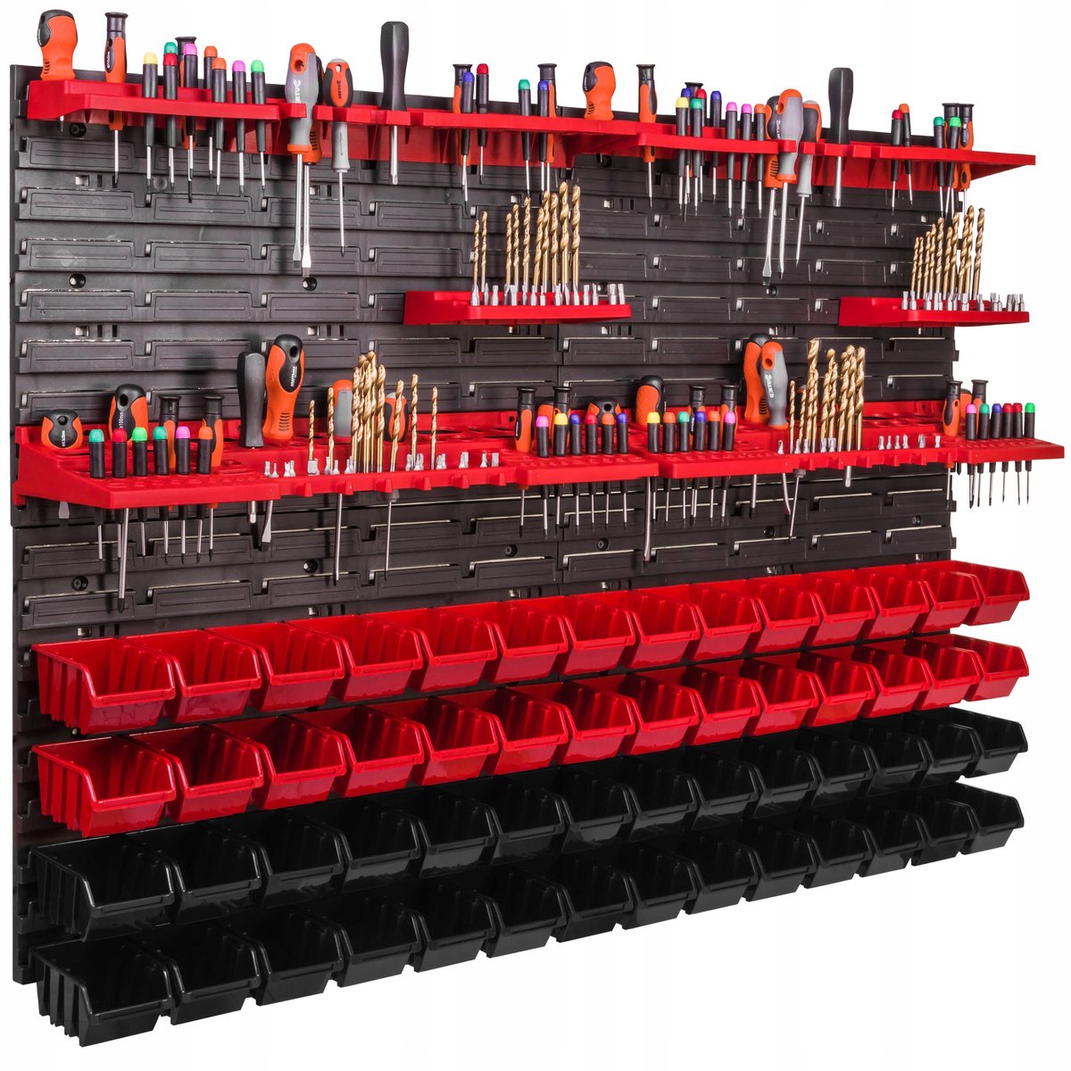Gereedschapswand 115x78cm met 56 Bakjes - Werkplaats Organizer