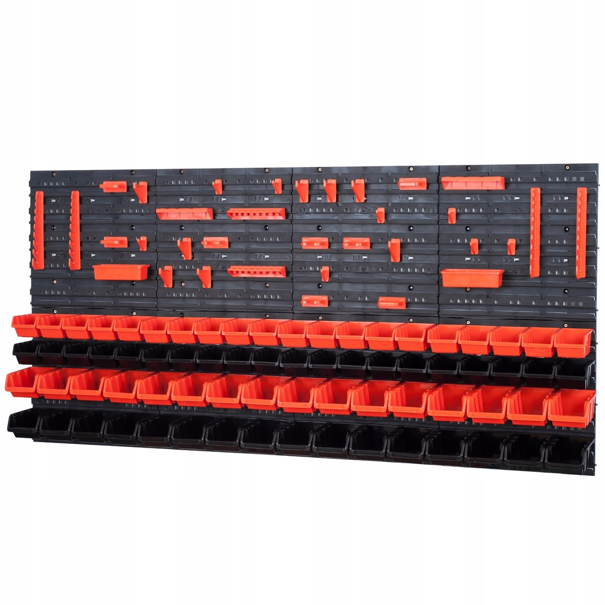 Gereedschapswand 160x80 cm met 72 opbergbakjes