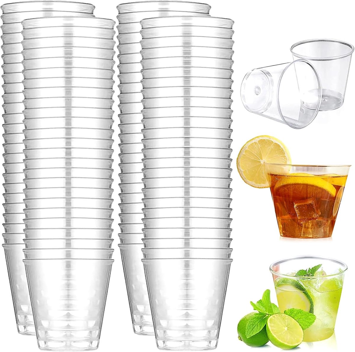 Plastic shot glazen - Elegante uitstraling - Set van 6 - Perfect voor feestjes - ShopVlot