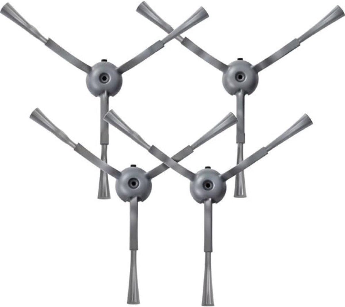 Zijborstel set 4x - nylon haren - compatibel met Eufy G50/L50/L60 - voor grondige vloerreiniging - ShopVlot