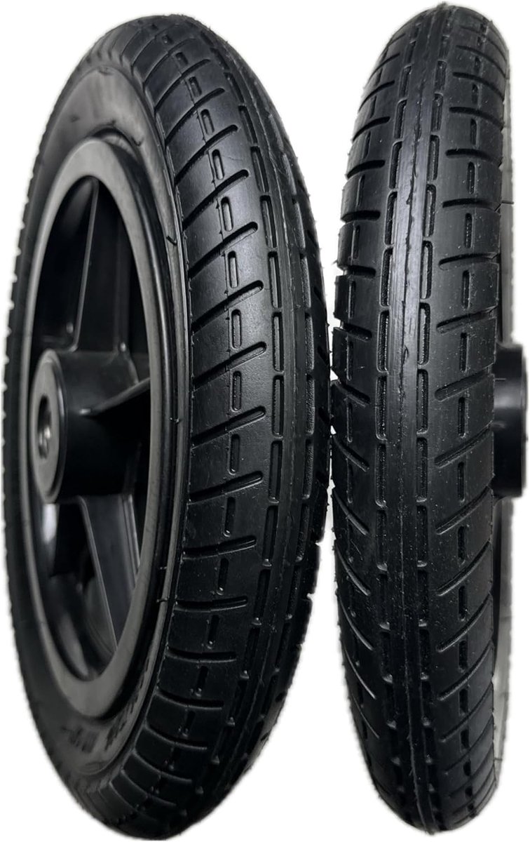 Wheelchair Rear Wheel, 12 1/2 x 2 1/4 (62-203), Pneumatic Tyres with Ball Bearings and Car Valve, High Quality - ShopVlot