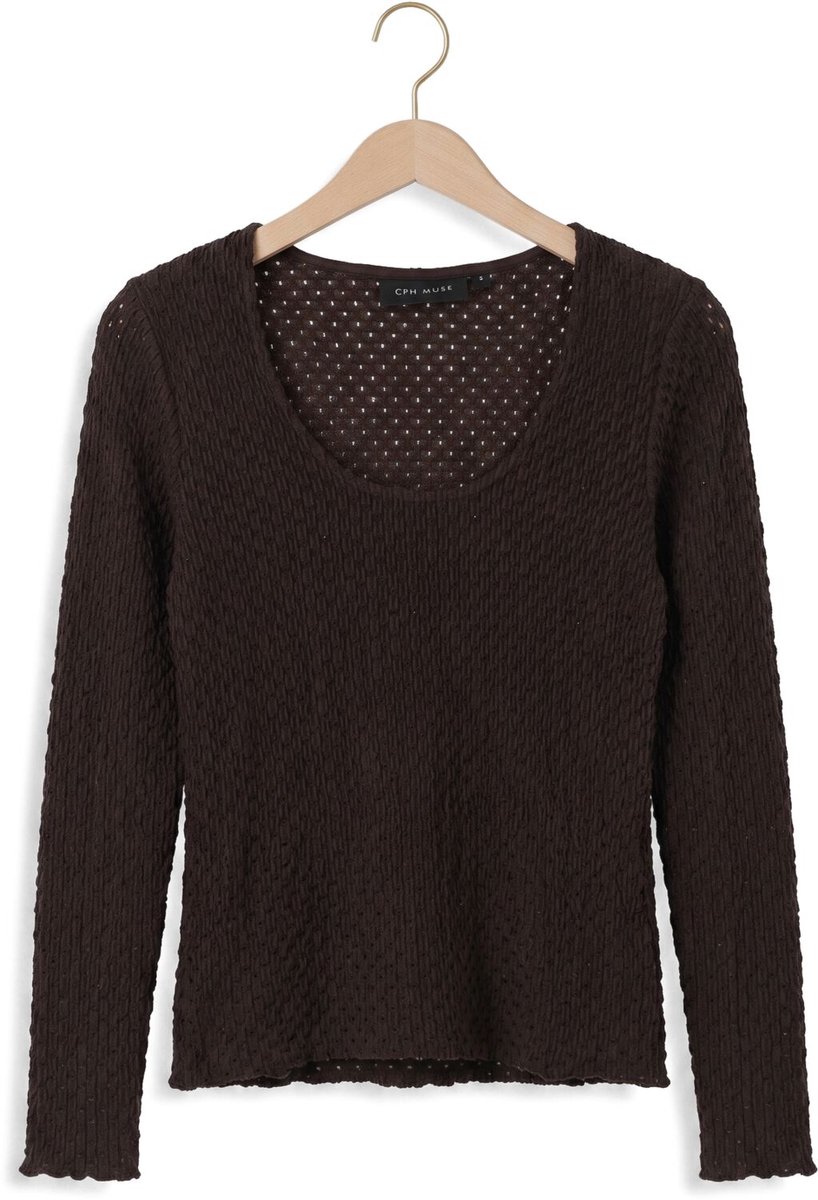 Copenhagen Muse Cmbobbie-blouse Blouses Dames - Bruin - Maat L