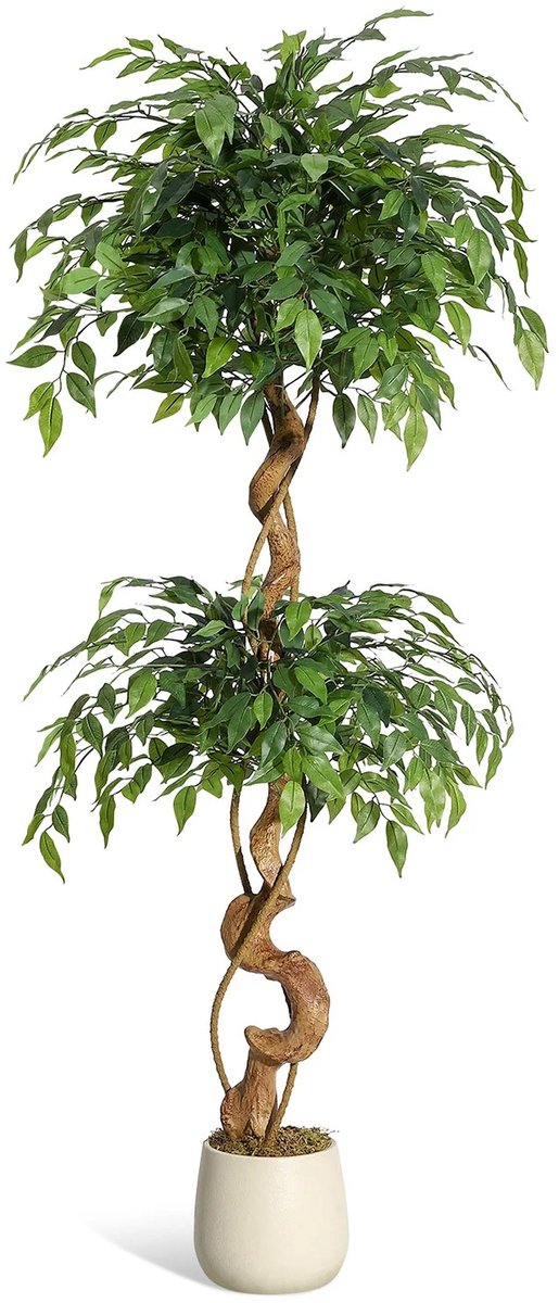 Lamor Kunstplant - Ficusboom - Ficusplant - Inclusief pot - Kunstplanten - Kunstboom - Plant - Planten - Onderhoudsvrij - 150 cm