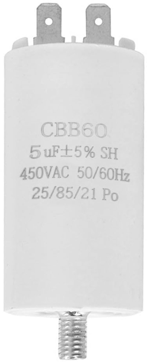 5UF motorloopcondensator, startcondensator voor wasmachine, waterpomp, droger, lift reserveonderdeel - ShopVlot