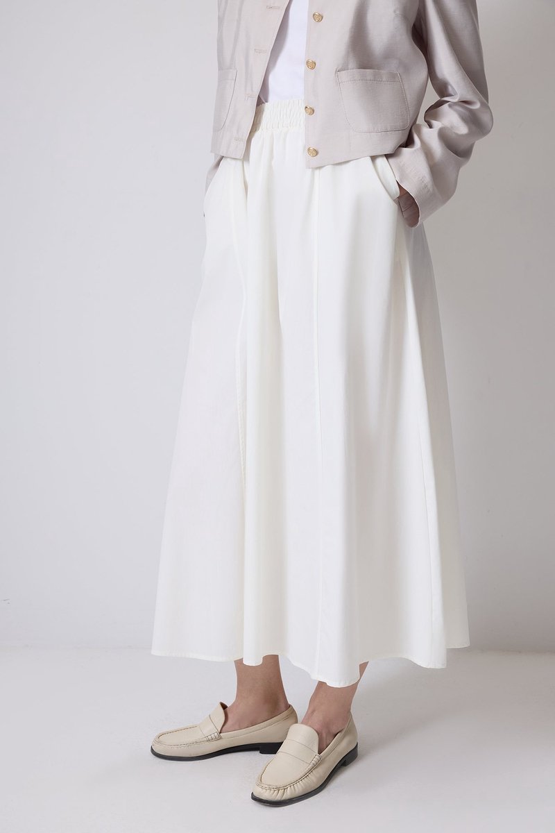 Touché Privé - Geweven rok met elastische taille - Ecru - Dames