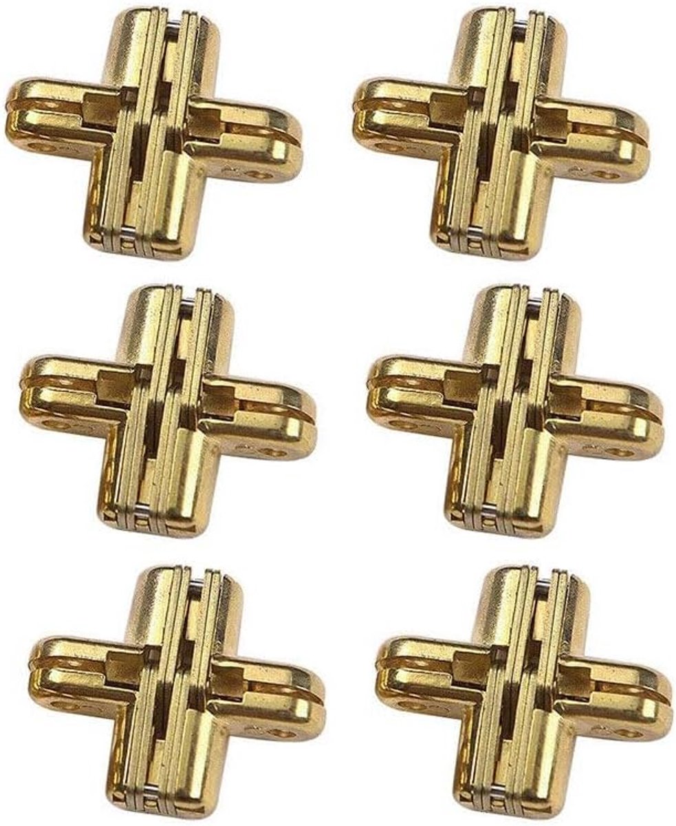 6 x Cross Hinge Invisible Hinge Tool for Folding Table and Cabinet Made of Wood - ShopVlot