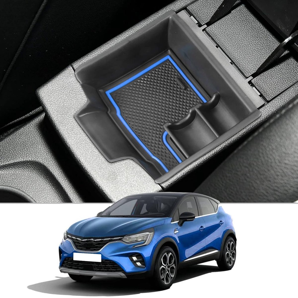 CDEFG Compatible with Renault Captur 2 2020-2024 2025, Center Console Armrest Storage Box Armrest Organizer Glove Box - ShopVlot