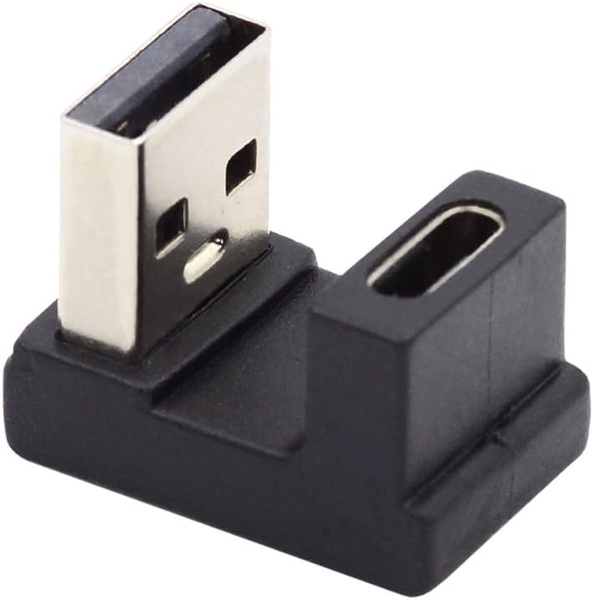 cablecc Up Opposite U Shape Back Angular Female USB-C Type C to A Male USB 3.0 Data Charging Adapter for Laptop Desktop - ShopVlot