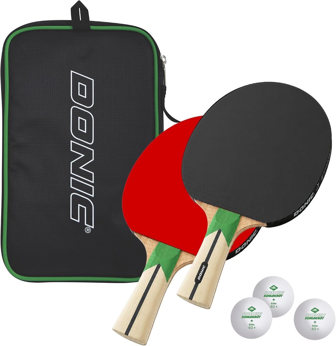 Tafeltennisnetje voor elke tafel - Tafeltennisset - 2 Batjes en 3 Ballen - Inclusief Draagtas - Voor Vrijetijdsspeler