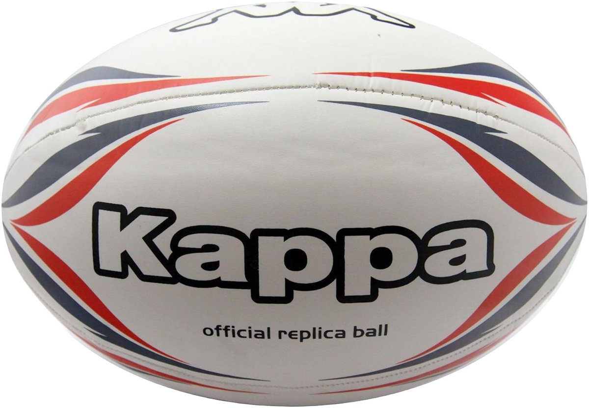 KAPPA - Rugbybal / American Football - Maat 5 - Rood / wit - 3D Grip