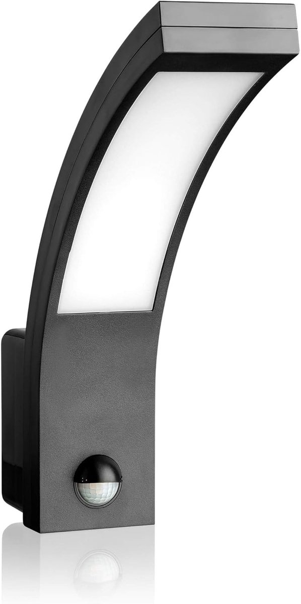 Sensor lampjes met bewegingsmelder - Antraciet - 15W LED Buitenlamp - Koud Wit Licht 5800K - Voor Buiten