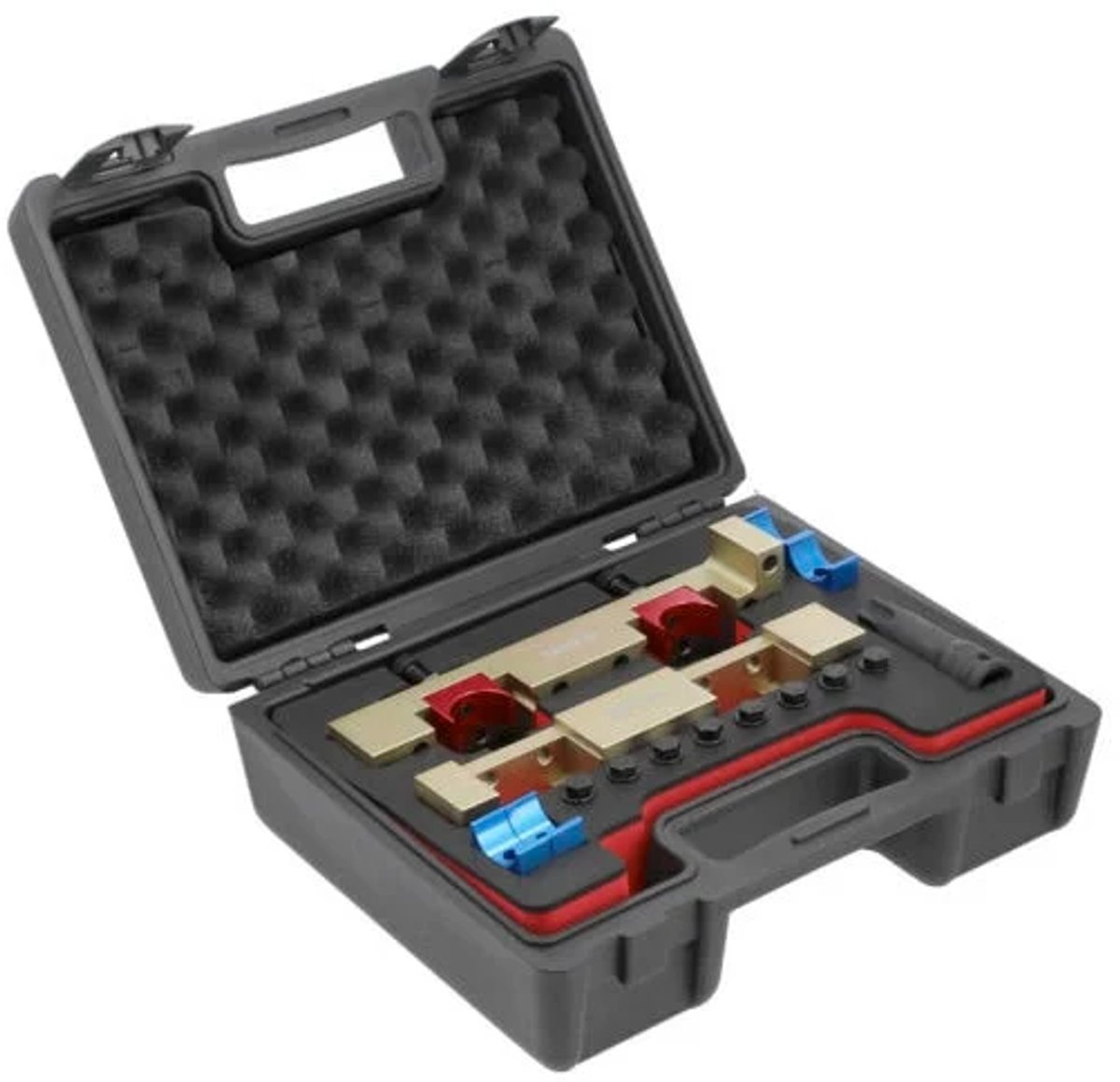 YATO Professionele Timingset – Voor Mercedes-Benz 1.6 & 2.0 Benzine (M133, M270, M274) – A, B, C, E-Klasse & CLA – Nokkenas Blokkeergereedschap – Koolstofstaal – Inclusief Koffer