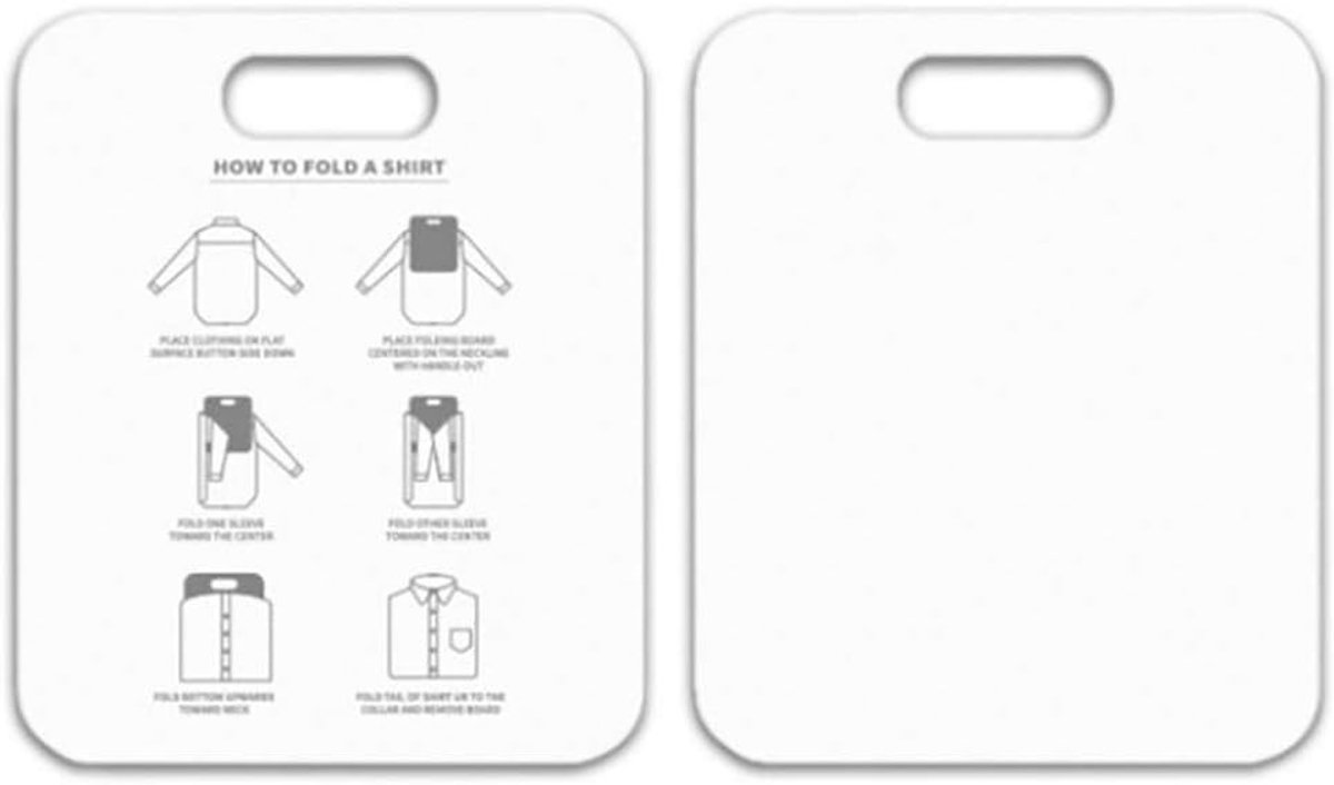 Kledingvouwplank - Wit - PP-materiaal - Voor T-shirts, broeken en truien - Handige Wasvouwplank voor Thuis