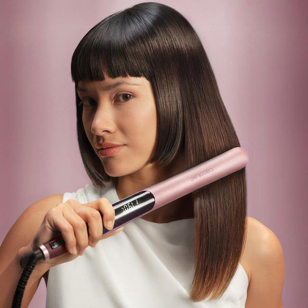 Cecotec Lisse Keratin Essence Straightening stijlborstel Warm Roze
