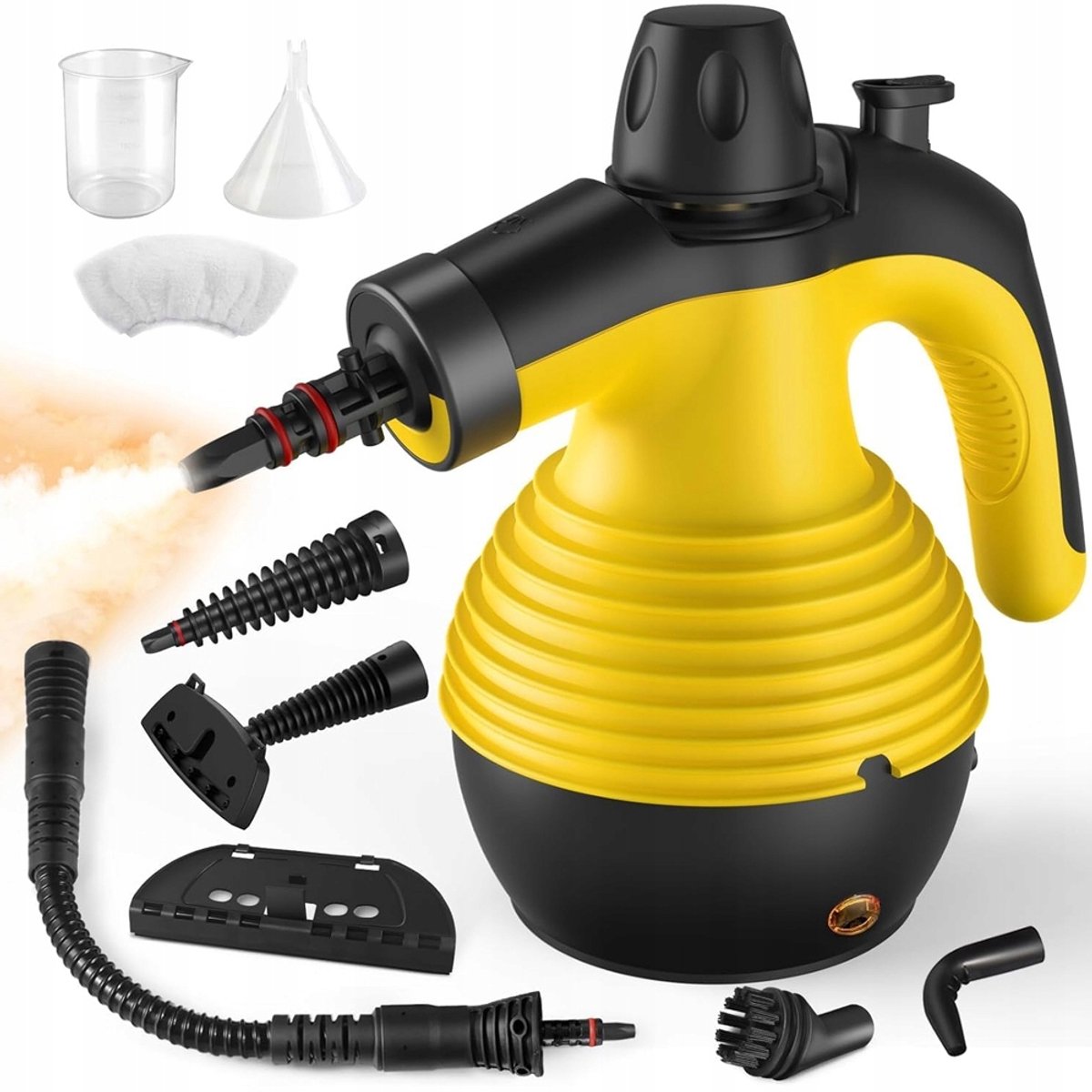 Hogedruk Stoomreiniger - Draagbare Stoomreiniger - Handstoomreiniger - Vlekkenreiniger - 3 BAR - 350ml Tank - Snelle Opwarming - 115°C Stoom - Veiligheidsslot & Spatwaterdop - Voor Afzuigkap & Ramen & Interieur