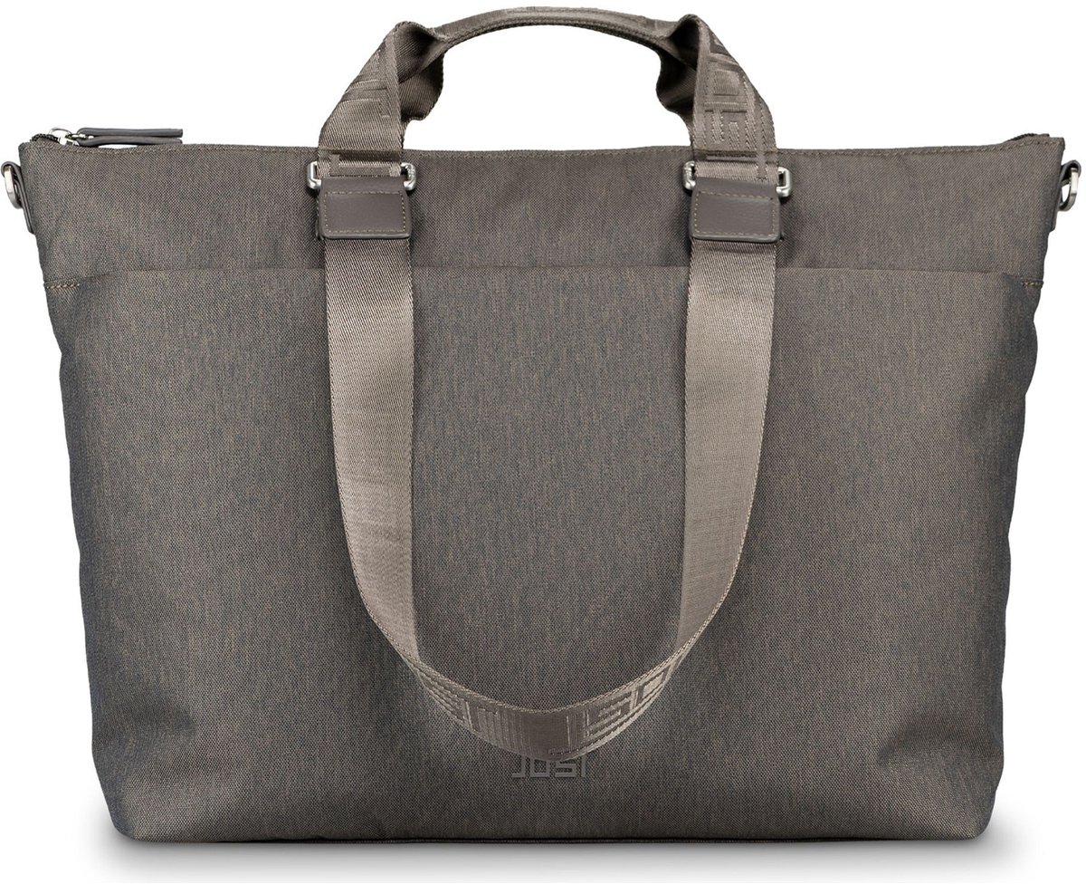 JOST business tas shopper met laptopvak Bergen Business Shopper Taupe