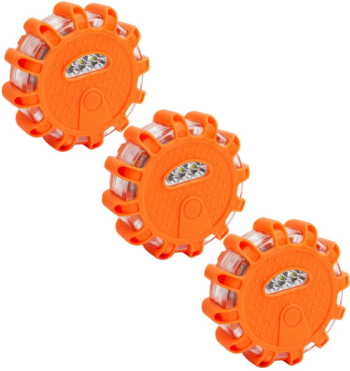 Auto of boot Alarmlichten Set - 3 Stuks - Magnetisch - USB-C Oplaadbaar - Noodpakket - Noodzwaailicht - Waarschuwingslicht - Noodverlichting Auto - Zwaailicht oranje – foto 8