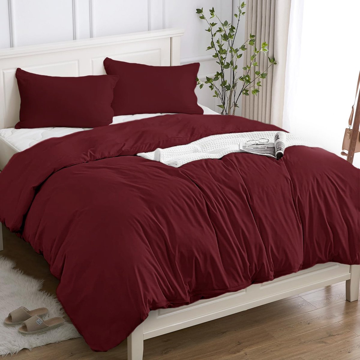 Cotopuro Beddengoed 140 x 200 cm, 2-delig, 100% katoen, dekbedovertrekset 200 x 140 cm (1 kussensloop 50 x 80 cm), van - ShopVlot