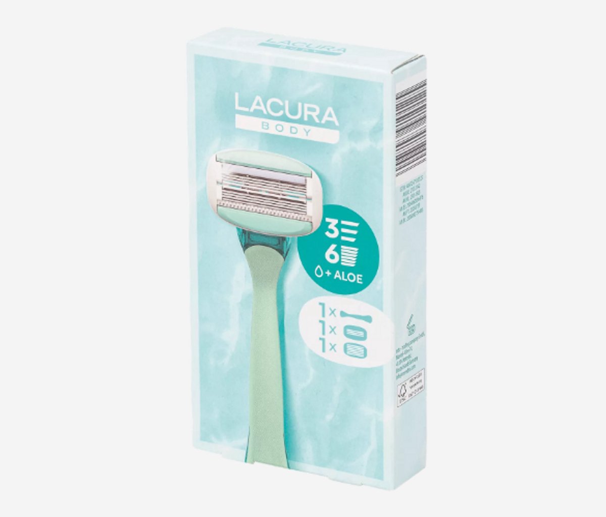 LACURA® Scheersysteem voor Dames – Nauwkeurig & Zacht Scheren – Dubbele Lubricatiestrips – Comfortabel Lichaamsscheermes