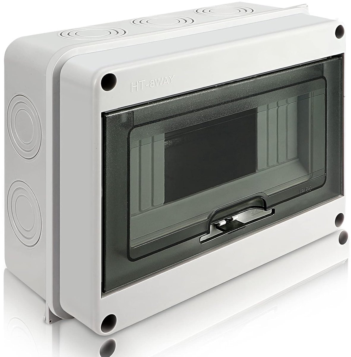 Royouzi Surface Mounted Distribution Box, IP65 Fuse Box Surfaced, 1 Row for 8 Module Surface-Mounted Distributor - ShopVlot