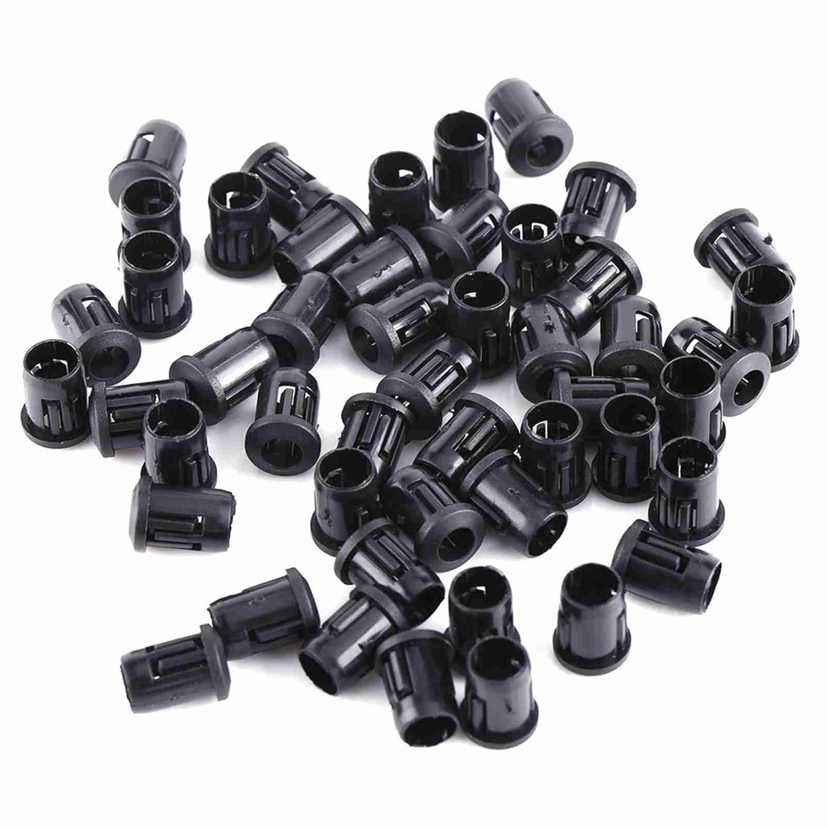 50pcs Black Plastic LED Holder 5mm Bracket Clip Bezel Fixture Socket Luminous Diode Mounting Ring for Electronics DIY - ShopVlot