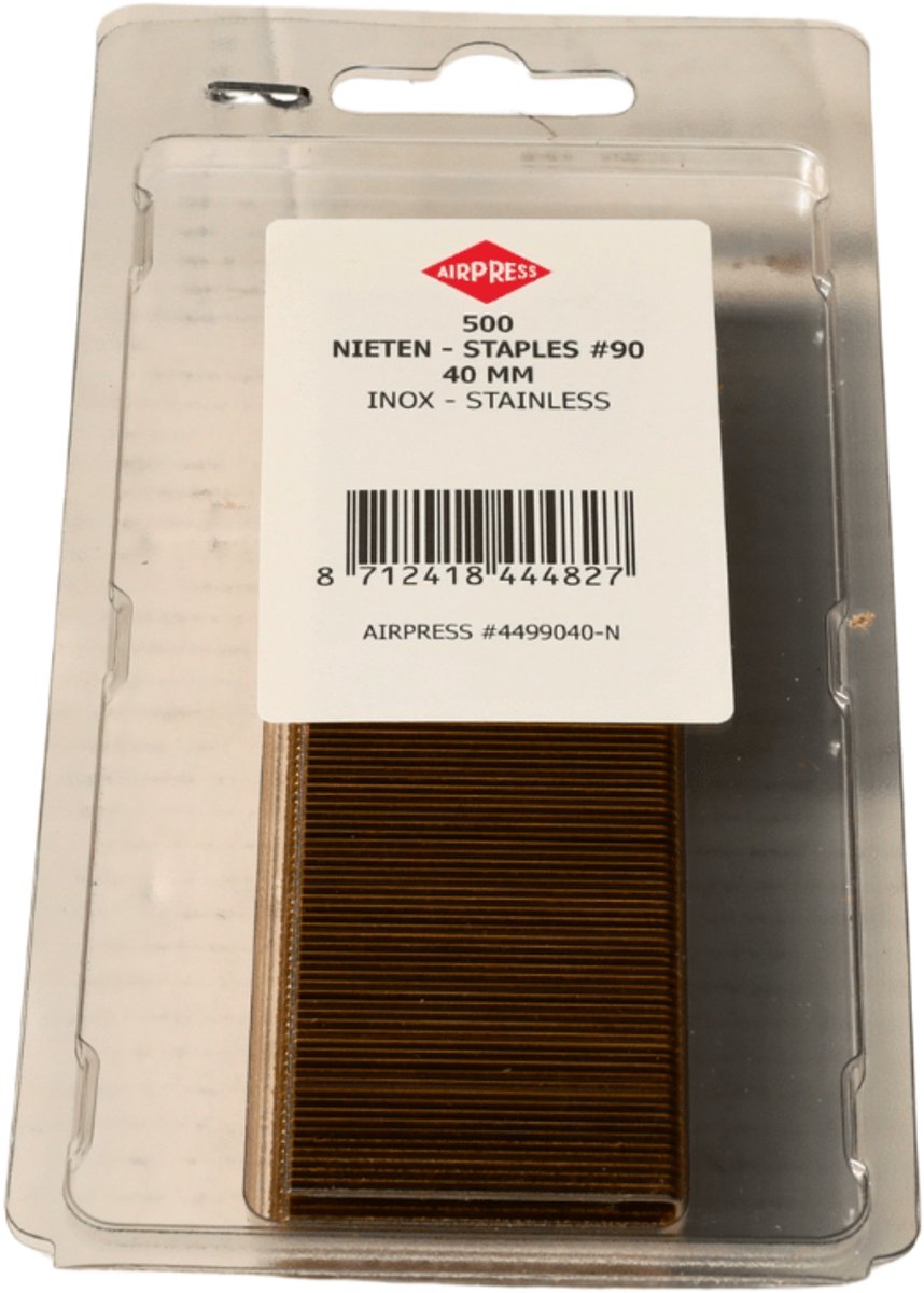 Nieten type 90 40 mm RVS 500 stuks in blister