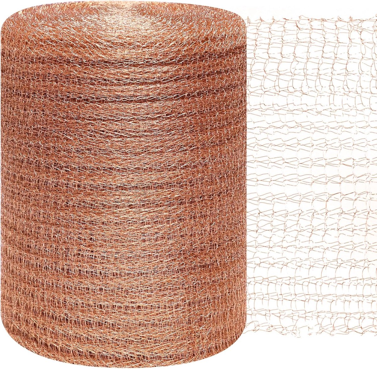 Copper Grating Roll, 125 mm x 24 m, Metal Grate, Copper Fabric Protection, Robust, Pure Coiled Copper Braid, for - ShopVlot
