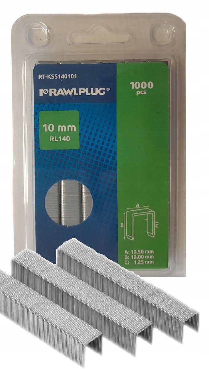 Rawlplug RL140 nieten 10mm 1000 stuks voor nietpistool