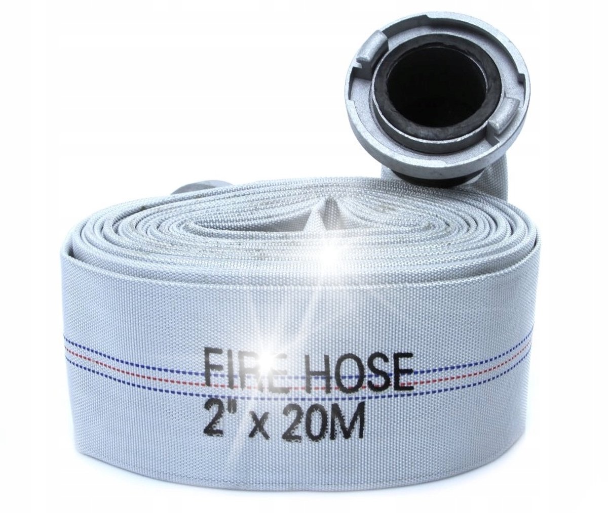 Brandloos Brandweerslang 52mm x 20m met Koppelingen voor Vuilwater