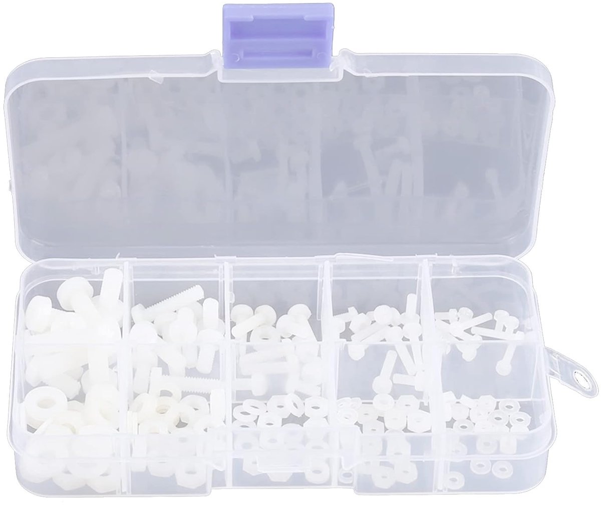150pcs Fastening Mid, Abrasifs Abrasifs M2 M2.5 M3 M4 M5 Screws Bolts Nuts Washers Assortment Kit in Box - ShopVlot