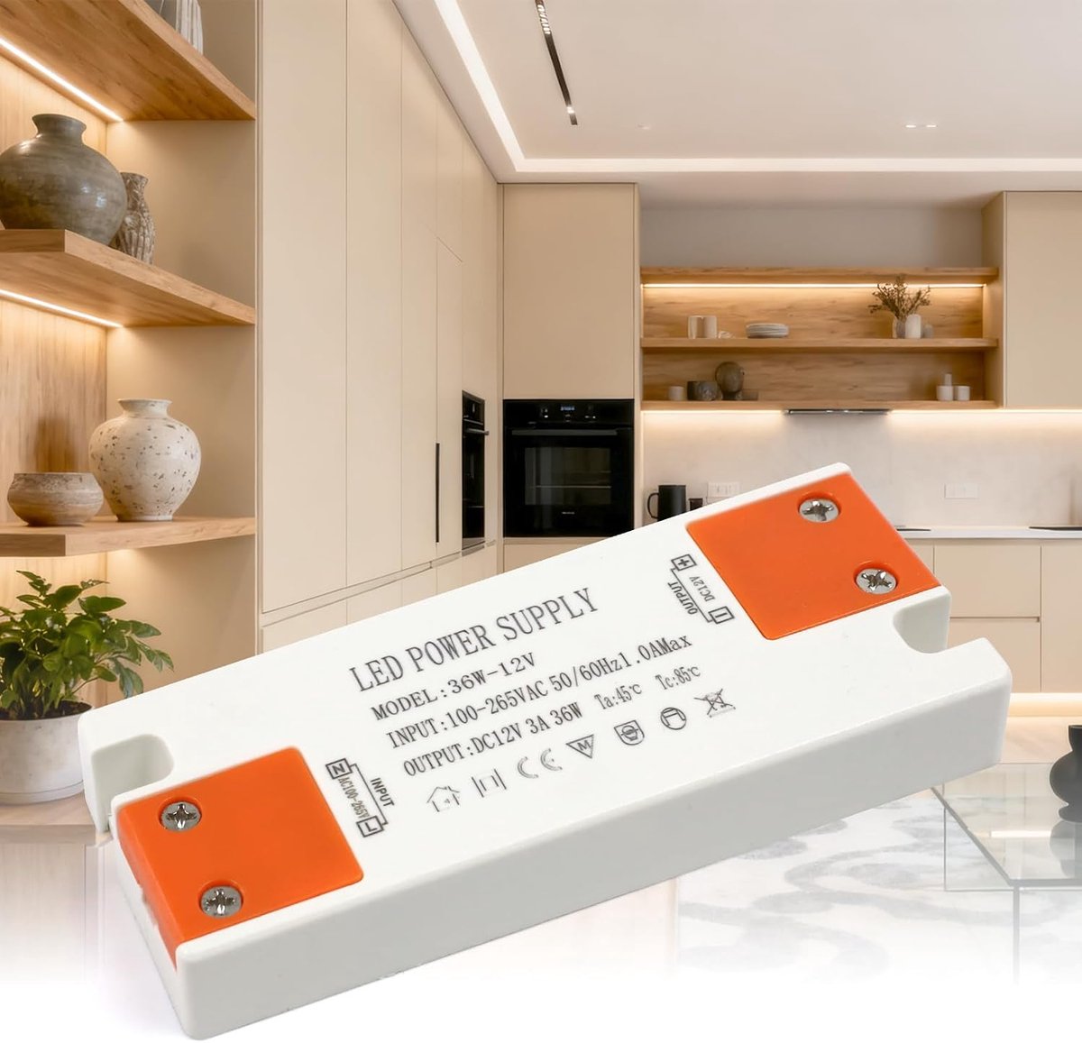 KSIBNW power supply 12V 3A, LED transformer 230V to 12V 3A 36W transformer driver 12 volt driver AC/DC extra thin - ShopVlot