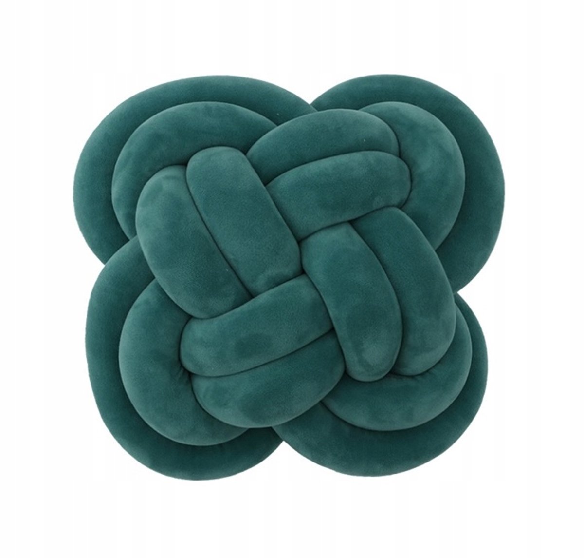 Decoratieve Knoopkussen Groen 27x27 cm - Zacht Velours