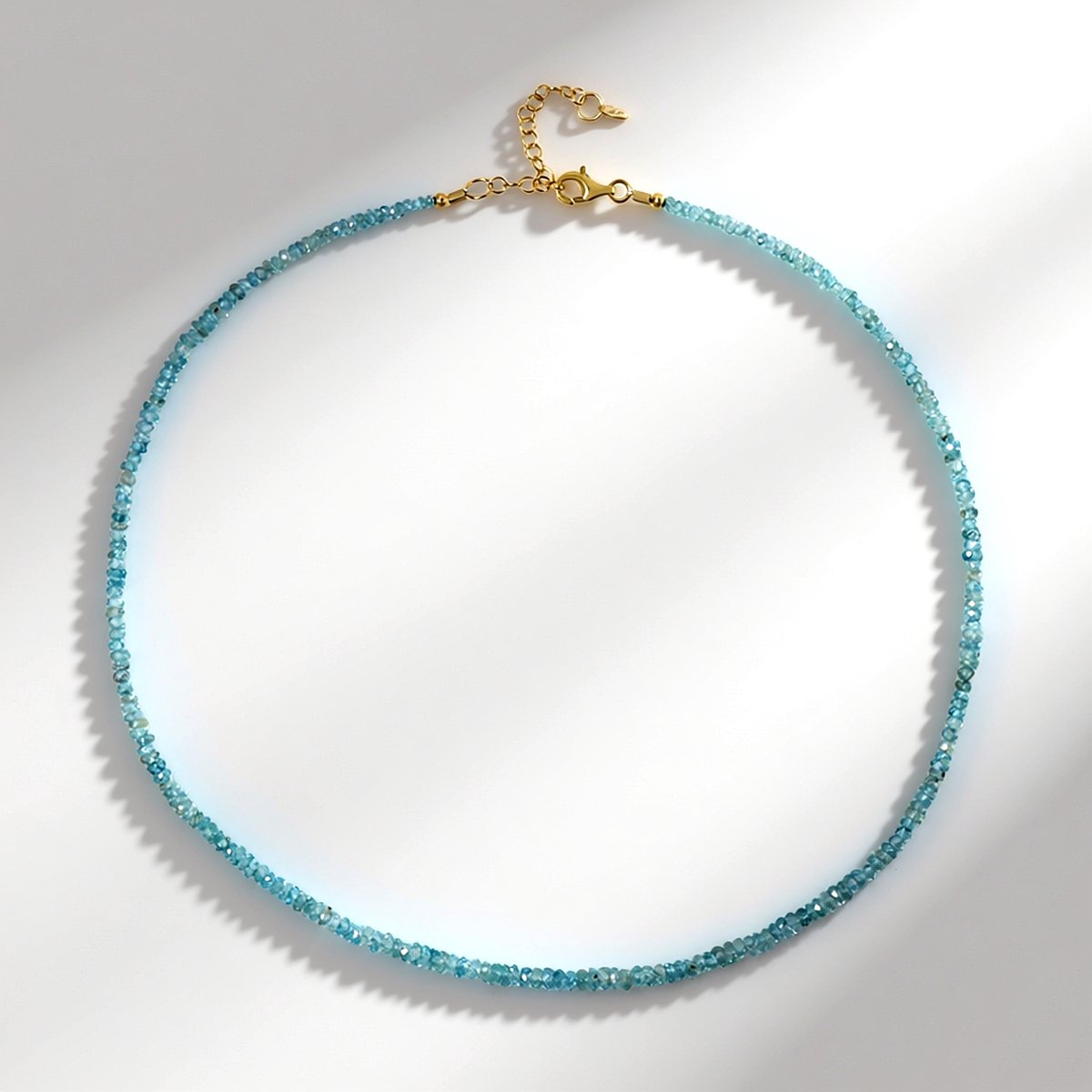 Cavill - Zilveren Halsketting 925 Sterling Zilver Verguld - 54,73 ct Ratanakiri Zirkonia Cambodja - Verstelbaar 45-50 cm - Elegante Dames Sieraden
