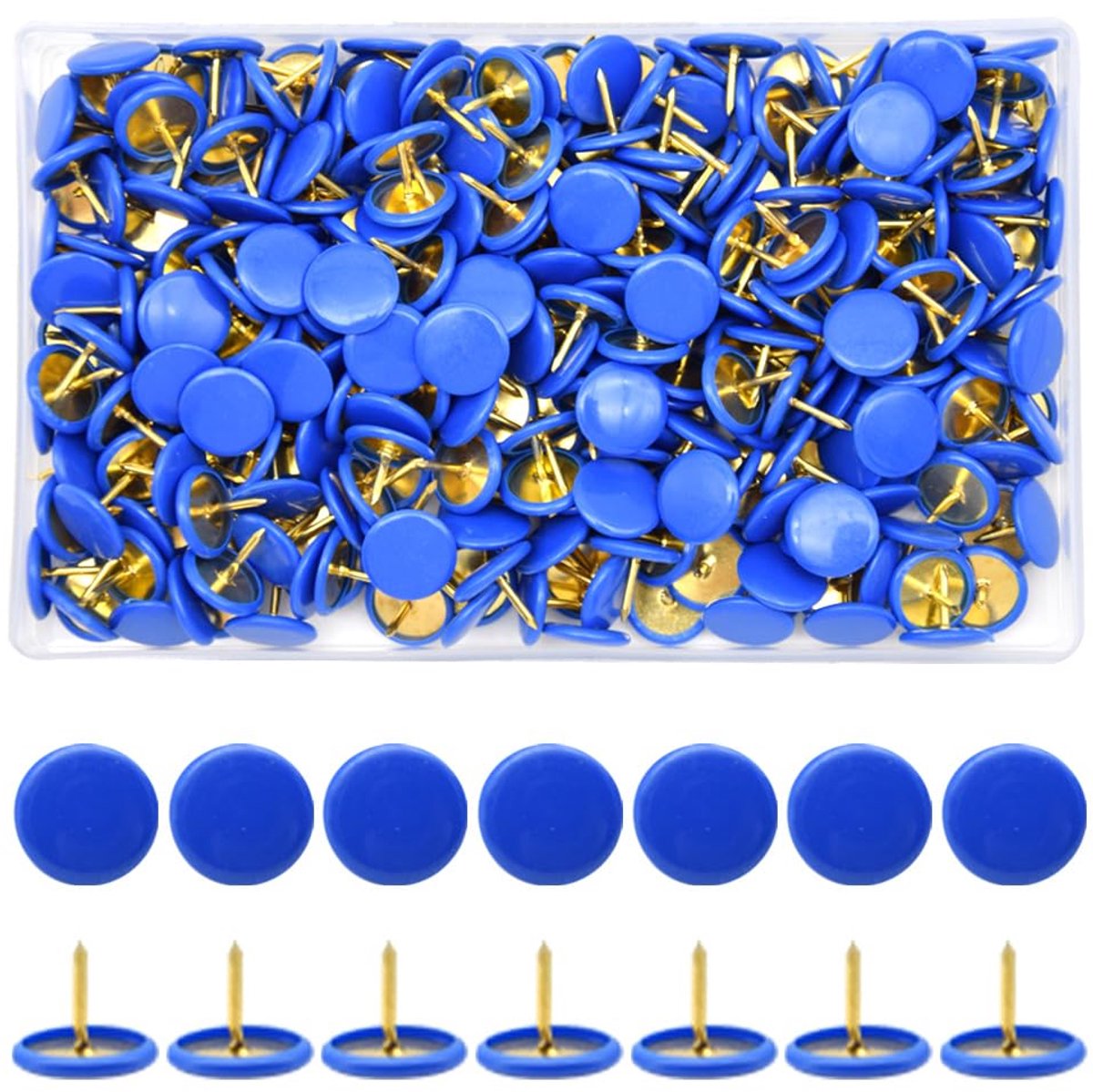 Ronde punaise 300 stuks 10x9mm donkerblauw voor kantoor en thuisdecoratie