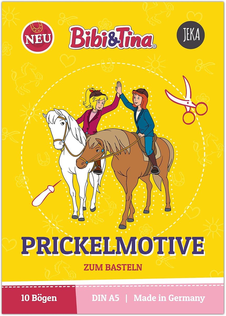Bibi & Tina stimulus block, 10 Bibi and Tina stimulus images, prick templates, Bibi & Tina, excite for children, once - ShopVlot