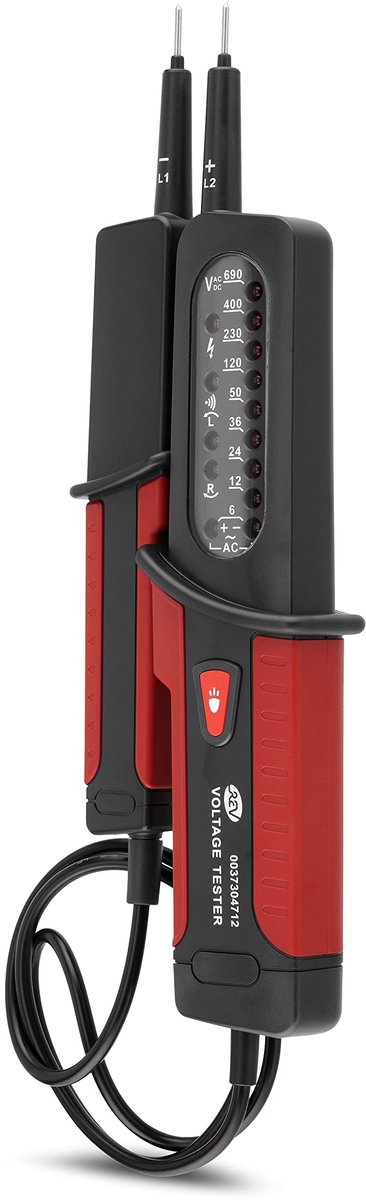 REV 0037304712 Stroomtester, spanningszoeker, 9-traps led-display, zwart - ShopVlot