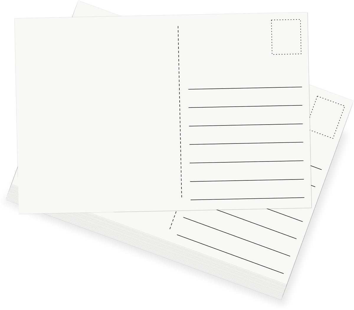 Ansichtkaarten set 54 stuks - 250gsm 10x15 cm - wit cardstock - perfect voor DIY projecten - ShopVlot