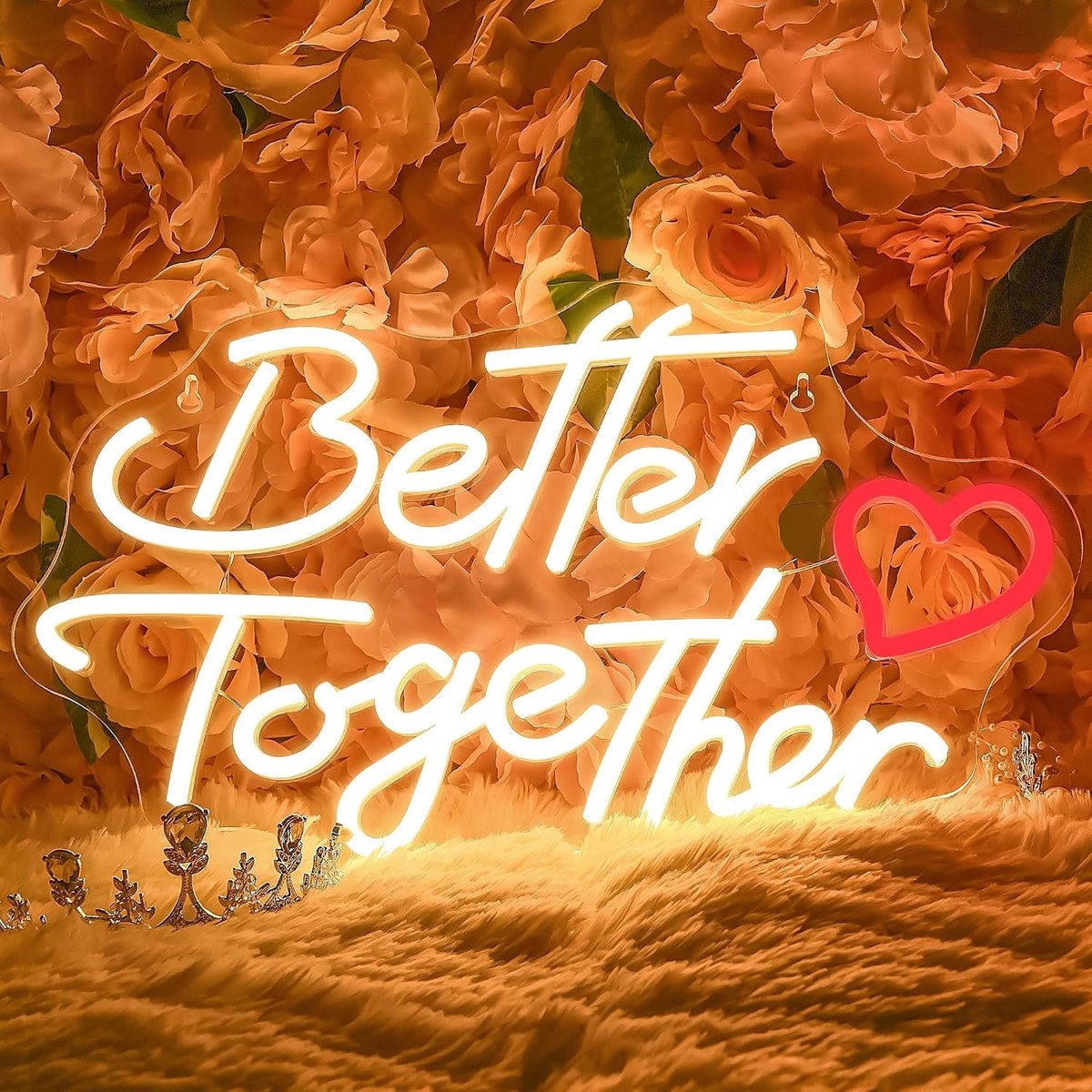 Neon Sign Better Together 16x9.8 inch - LED Neonlicht voor Wanddecoratie - Duurzaam en veilig - ShopVlot