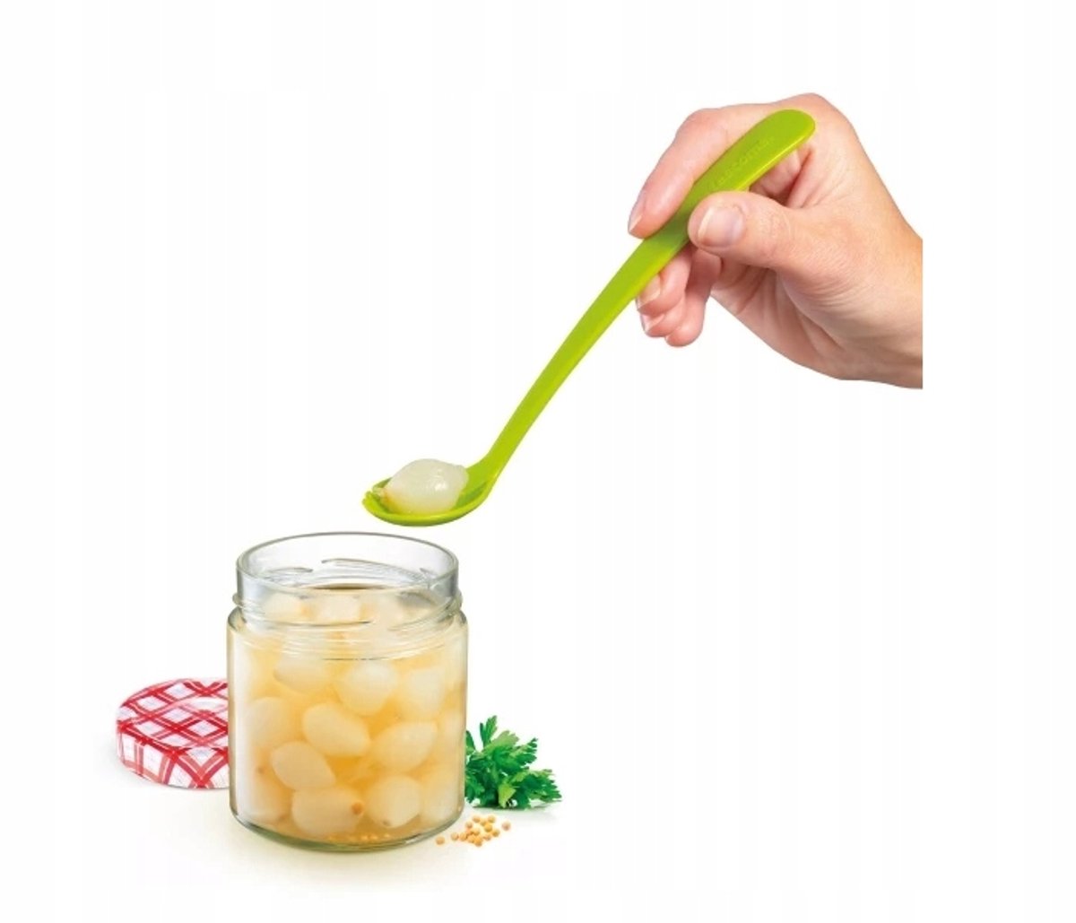Olijfolie lepel met gleuf voor potten - Gemakkelijk uit potten scheppen