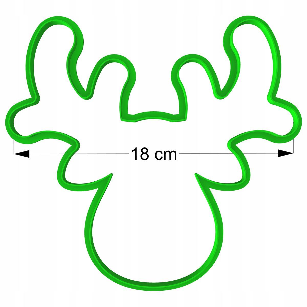 XXL Kerstkoekjesvorm Hert 18cm - Perfect voor Bakken