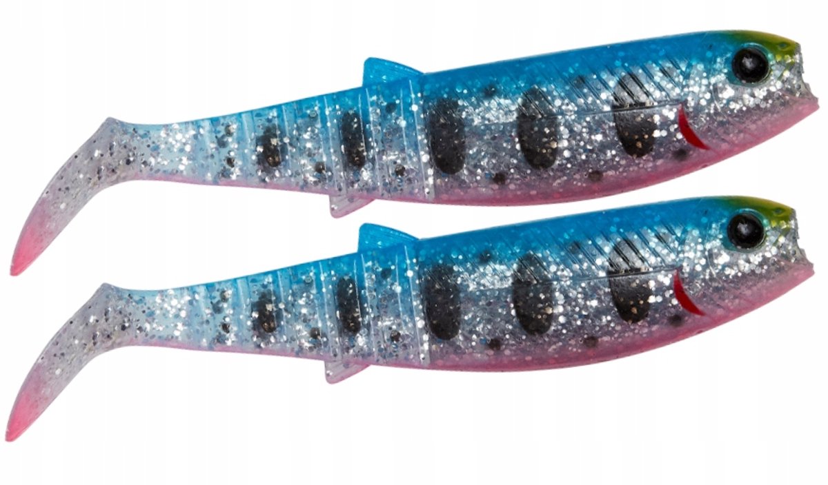 Savage Gear Cannibal Gumvis 6,8cm 3g Blauw Roze UV ​​(2 stuks)