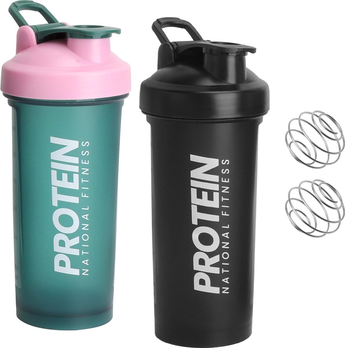 Eiwitshaker - Zwart - 700 ml - Lekvrije Shakebeker met Meetschaal - Voor Eiwitshakes en Dranken
