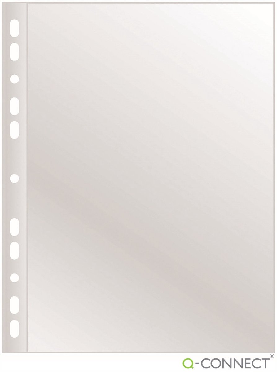 Q-Connect A4 40 µm Verbreed Perforatie Hoesjes (100 stuks)