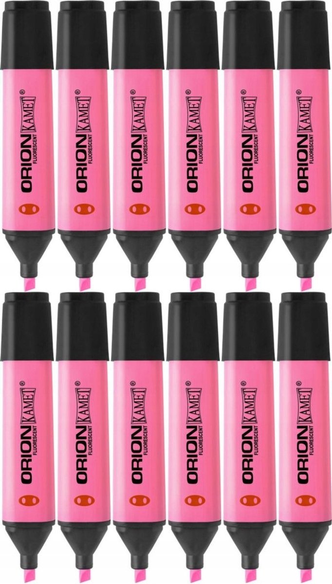 12x Roze Markeerstiften Kamet Orion - Afgeschuinde Punt