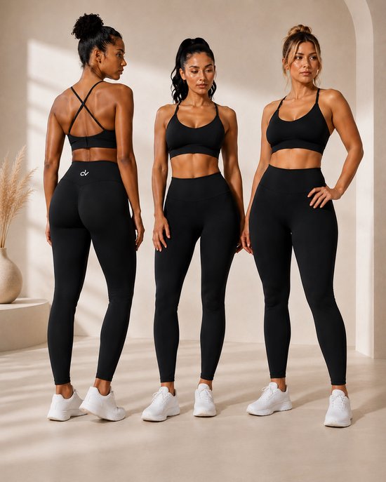 June Spring - Sportlegging - Kleur: Zwart - Maat S/Small - Stevig - Sportlegging voor een Platte Buik - Bil-Lift - Anti-Cellulite - Slanke Taille - Slimming Effect - Shaping - Vormend van June Spring — afbeelding 3